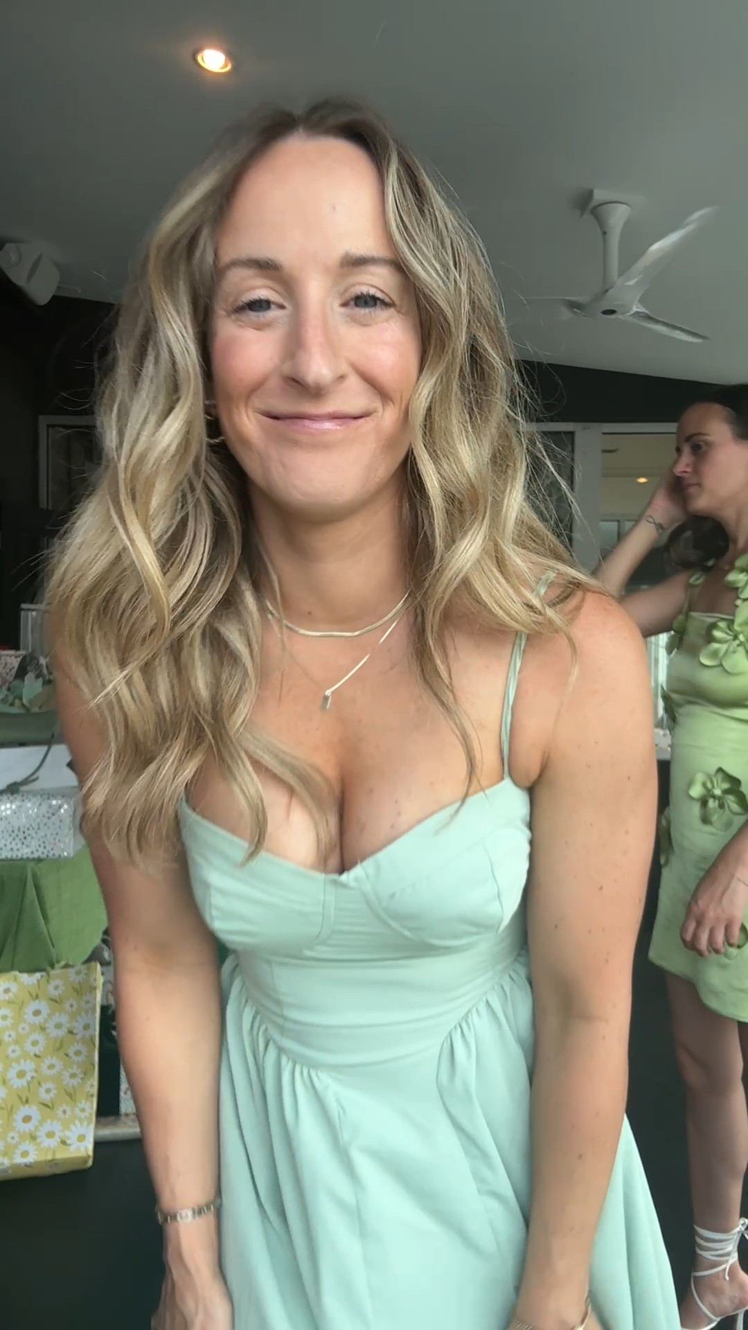 Summer midi corset dress for my best friend’s bridal shower! Could also be a wedding guest dress flowy and comfortable! Green mint color 