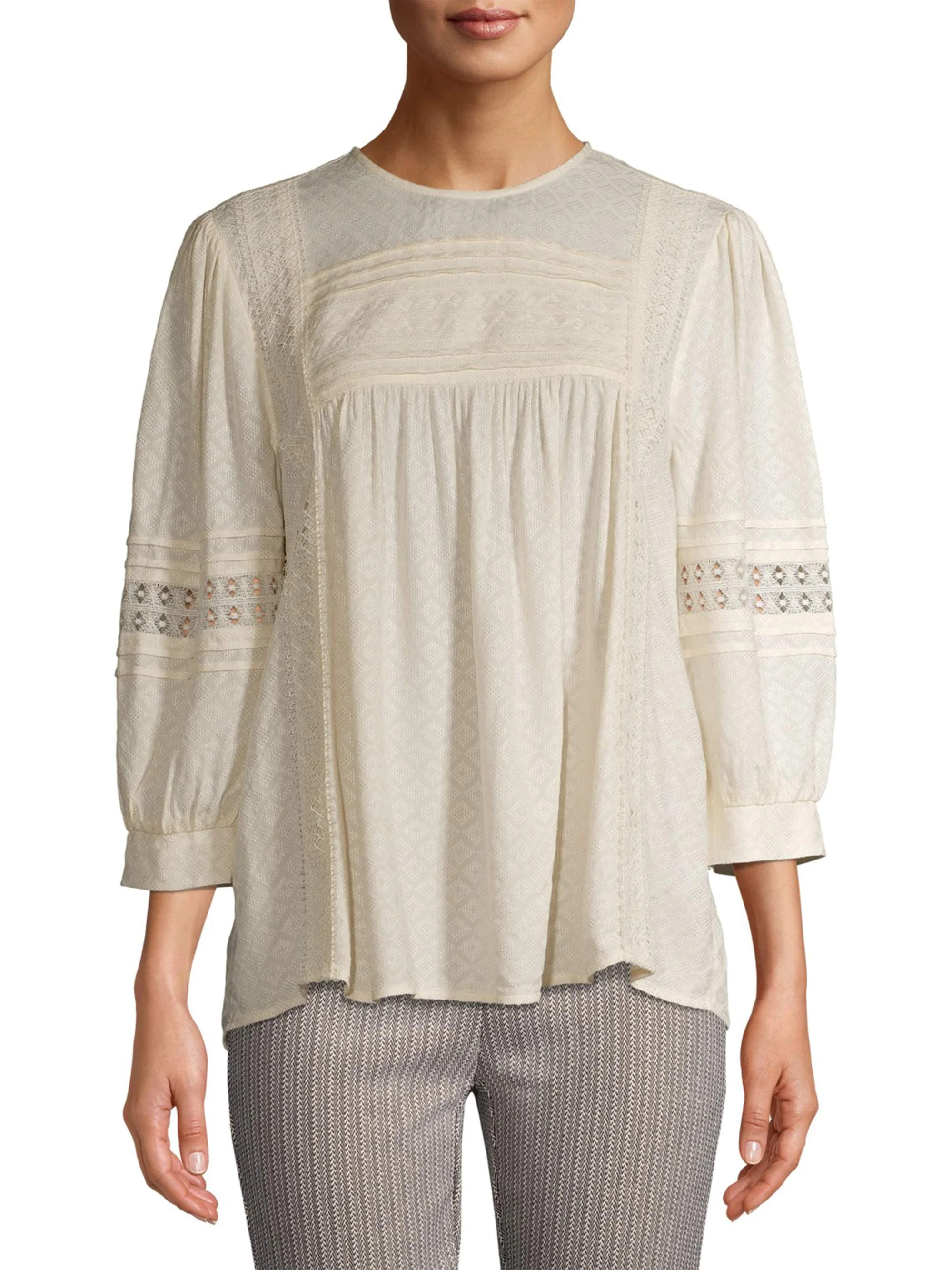 Time and Tru - Time and Tru Women's Femme Lace Top - Walmart.com | Walmart (US)