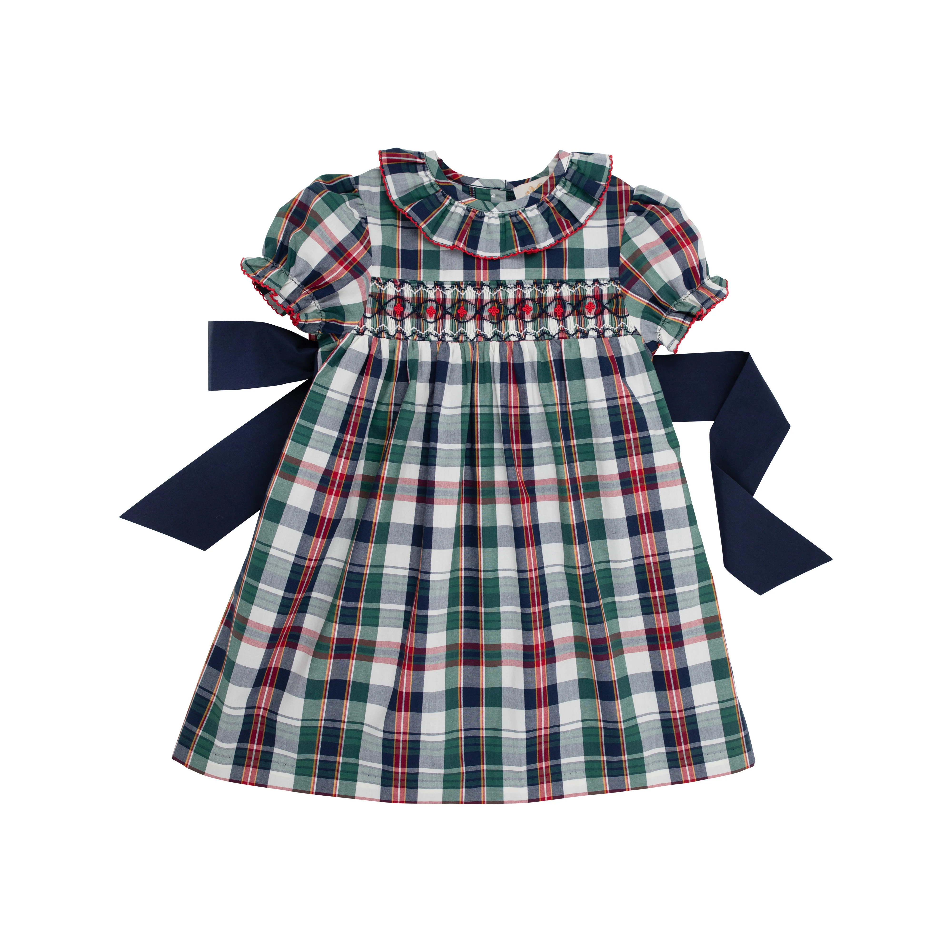 Dottie Hart Dress - Field Park Plaid with Nantucket Navy | The Beaufort Bonnet Company
