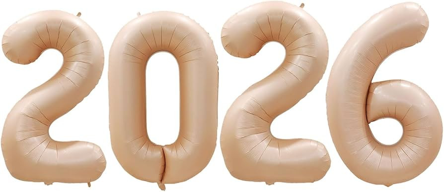 GOER 42 Inch 2026 Caramel Foil Number Balloons for 2026 New Year Eve Festival Party Supplies Grad... | Amazon (US)