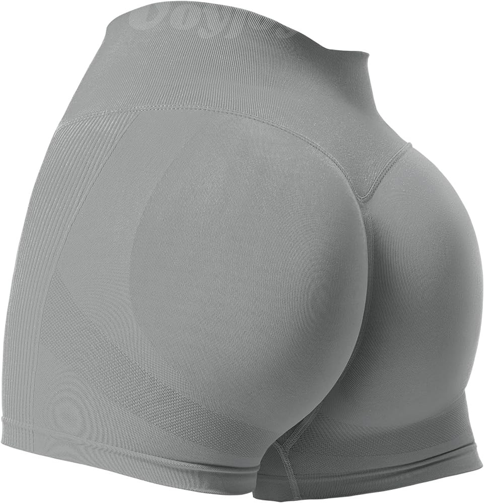 VOYJOY Women Workout Shorts 3.6" Scrunch Butt Lifting Gym Shorts Seamless Yoga Biker Shorts | Amazon (US)