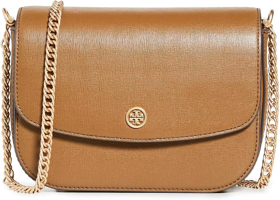 Tory Burch 78604 Gray Heron Stainless Steel Hardware Emerson Women's  Leather Flap Adjustable Shoulder Bag