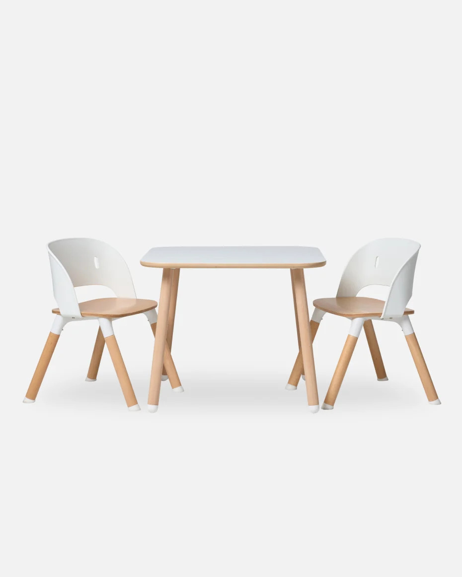 The Play Kit | Wood Toddler Table and 2 Chairs Set | Lalo | Lalo
