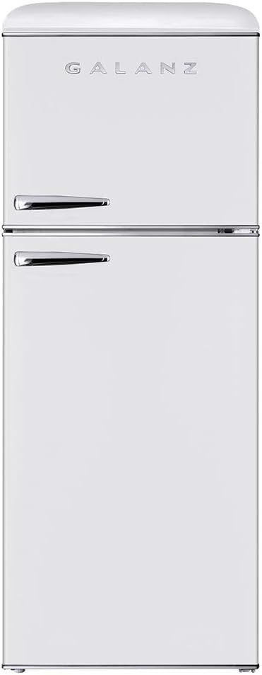 Galanz GLR10TWEEFR True Top Freezer Retro Refrigerator Frost Free Dual Door Fridge, Adjustable El... | Amazon (US)