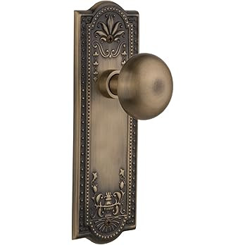 Nostalgic Warehouse Meadows Plate with New York Knob, Double Dummy, Antique Brass | Amazon (US)
