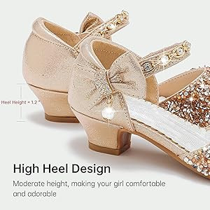 Girls Sandals Closed Toe Heels Wedding Party Girls Dress Shoes Toddler Little Big Kid | Amazon (US)
