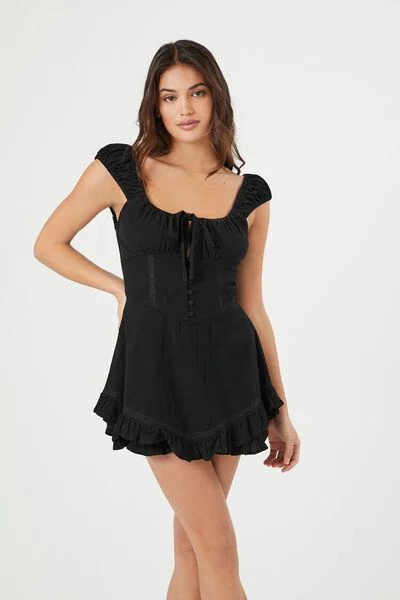 Flounce Bow Romper | Forever 21