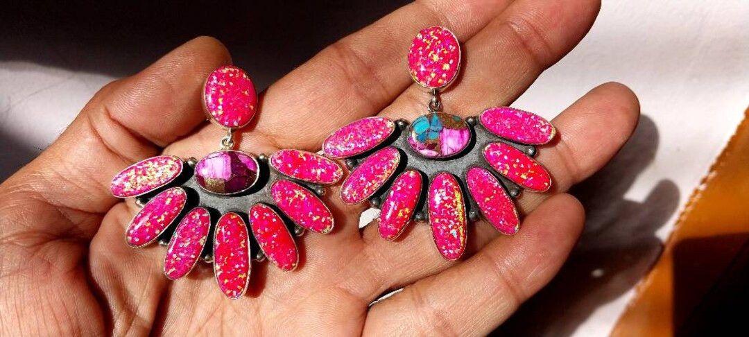 Half crescent stud earrings. | Etsy (US)