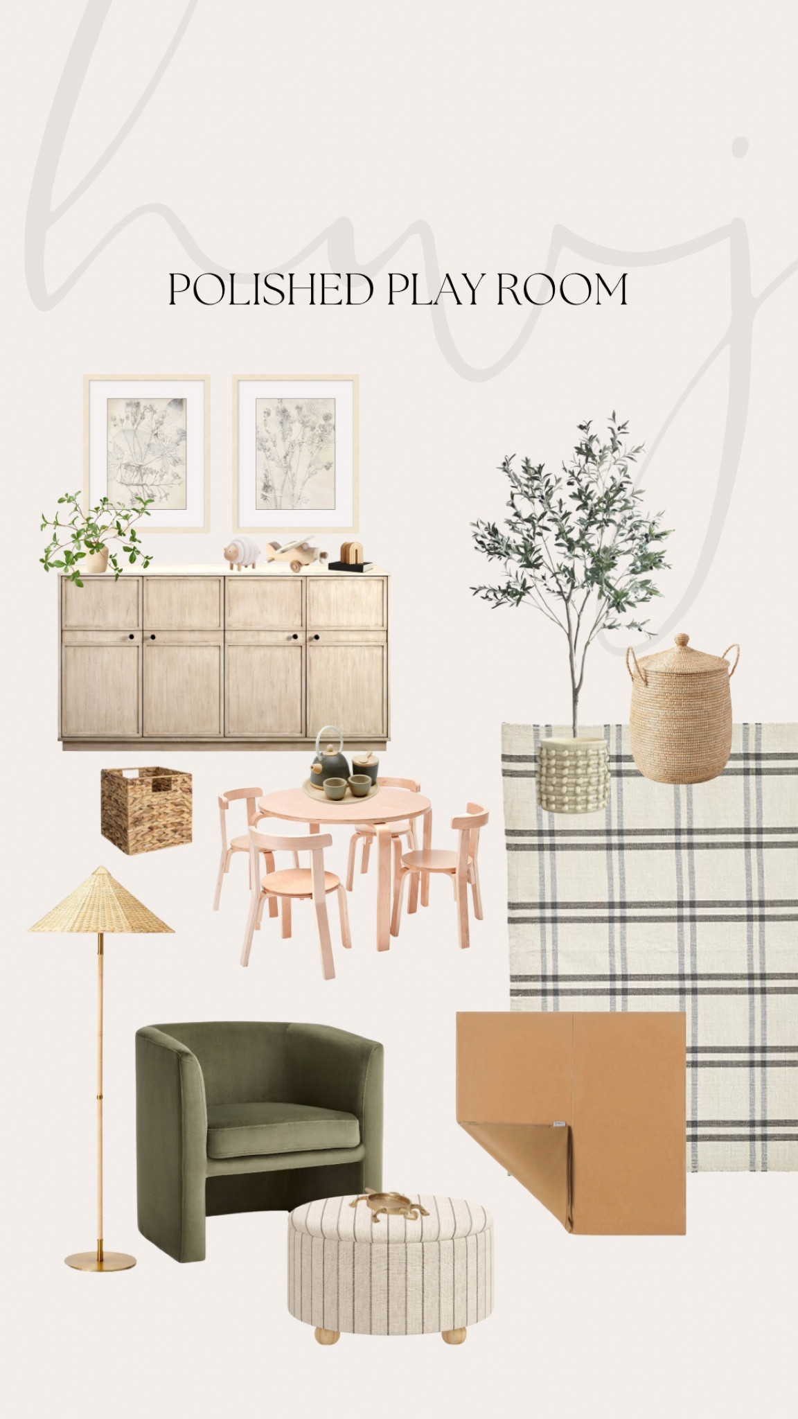 Polished playroom mood board

Toy storage, rug, kids table, chair, ottoman, floor lamp

#LTKkids #LTKhome #LTKfamily