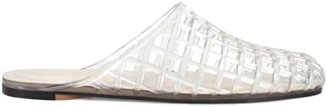 Clear Jelly Flats for Women Closed Toe Mesh Hollow Jellies Mule Sandals Slip On Jelly Slides Casu... | Amazon (US)