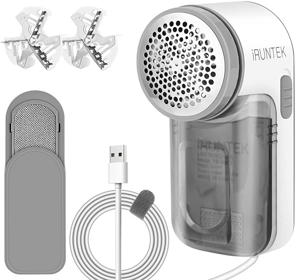iRUNTEK Battery-Free Fabric Shaver Lint Remover, USB Powered Lint Shaver and Lint Brush 2 in 1, S... | Amazon (US)