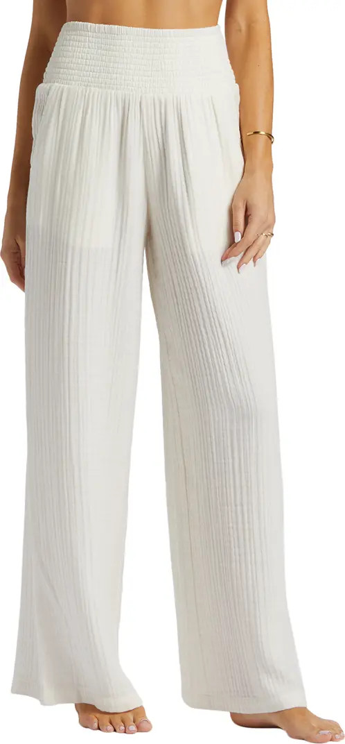 Billabong New Waves Wide Leg Cotton Gauze Pants | Nordstrom | Nordstrom