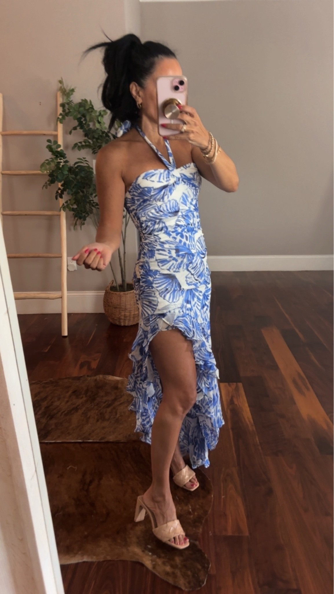 Blue and white dress perfect for a wedding

#LTKootd #LTKWedding #LTKOver40
