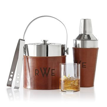 Leather Wrapped Cocktail Shaker | Mark and Graham