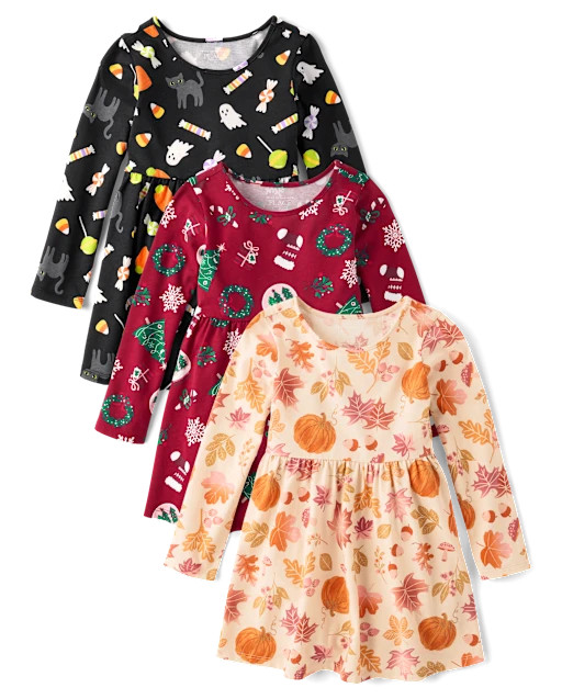 Toddler Girls Holiday Fit And Flare Dress 3-Pack - Multi | The Children's Place