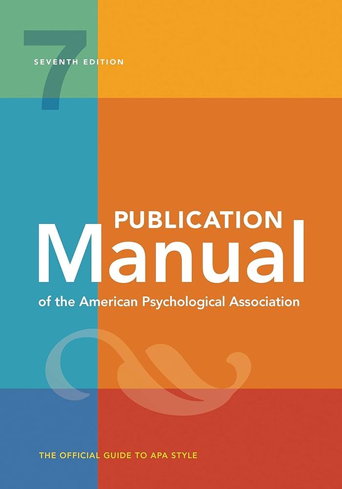 Publication Manual (OFFICIAL) 7th Edition of the American Psychological Association | Amazon (US)