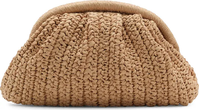 MANGO Natural Fiber Clutch Bag with Removable Chain Strap | Nordstrom | Nordstrom