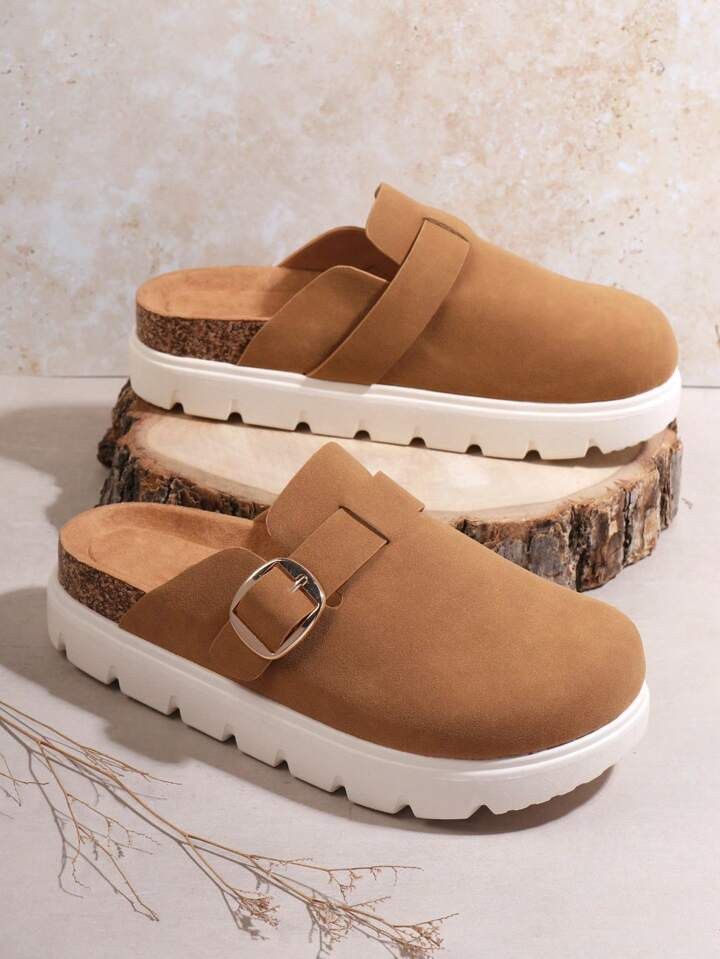 SHEIN SHUZIA All-Time Bestseller Women's Replica Superior Comfort Buckle Strap Round Toe Chunky P... | SHEIN