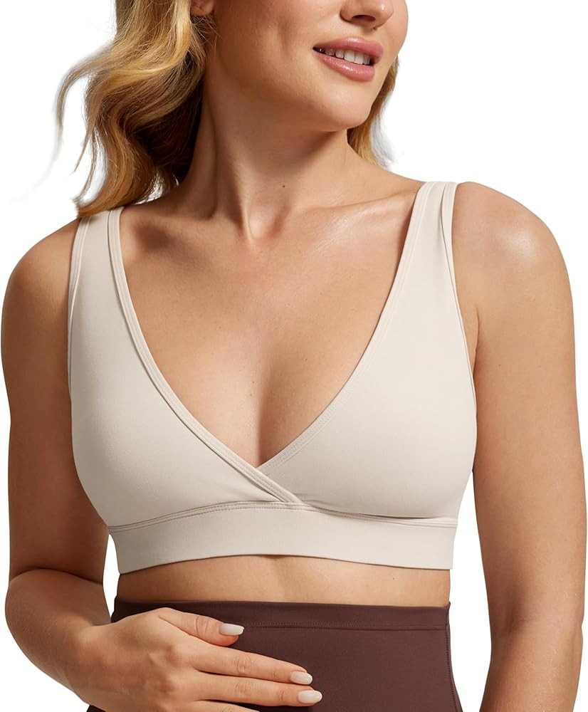 CRZ YOGA Butterluxe Maternity Nursing Bras for Women Crossover Wireless Sleep Breastfeeding Loung... | Amazon (US)