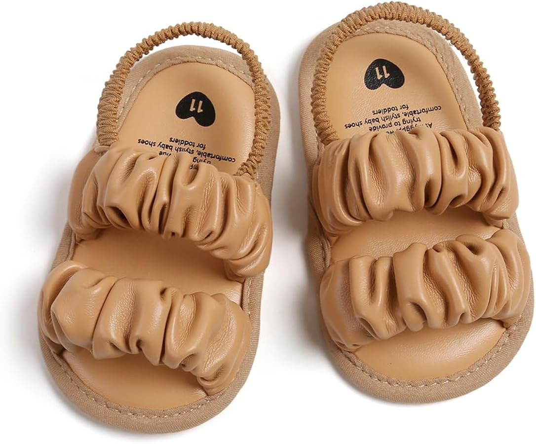 Infant Baby Boys Girls Summer Sandals Party Wedding Dress Flats Shoes Newborn Crib Shoes First Wa... | Amazon (US)