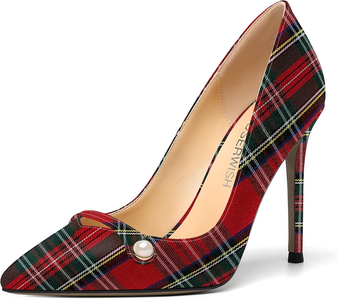 ROSERWISH Womens Night Club Slip On Sexy Pointed Toe Party Patent Stiletto High Heel Pumps Dress ... | Amazon (US)