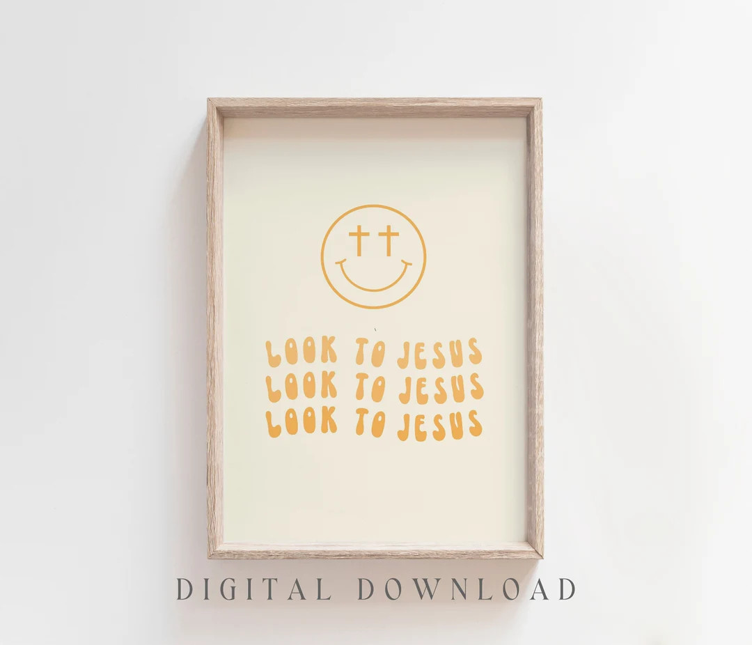 Digital Download, Groovy Modern Scripture Print, Retro Christian Poster, Christian College Dorm D... | Etsy (US)