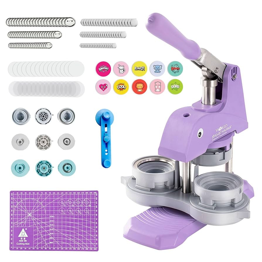 Button Maker Machine Multiple Sizes, 1+1.25+2.25 inch Installation-Free Pin Maker Machine, Ideal ... | Amazon (US)