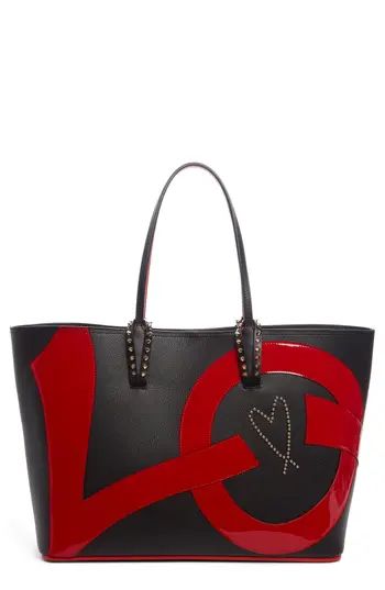 Christian Louboutin Cabata Love Embellished Leather Tote - | Nordstrom