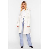 Womens You've Vinyl-y Made It Belted Trench Coat - White - 10, White | NastyGal (UK, IE)