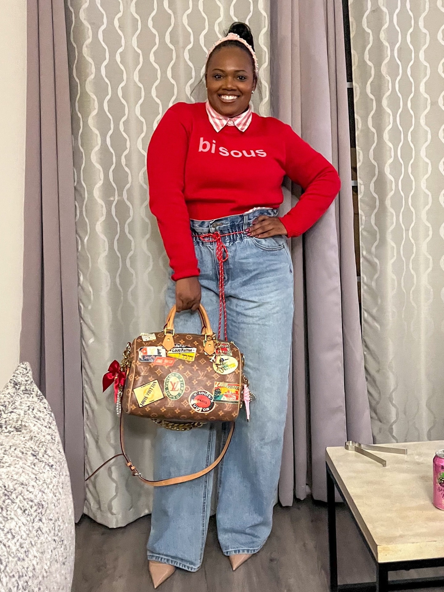Galentine’s OOTD 💋
Romantic layers, a pop of red, and denim that does the work for you.

Paper bag barrel jeans from @bykahlana KBB by Khalana paired with my @primark cozy bisou sweater, a pink-and-white striped blouse peeking through for that soft contrast, and classic @zara pumps to keep it elevated.

Comfortable enough for long conversations, cute enough for all the photos.
Exactly how Galentine’s dressing should feel. 

Outfit links are in ShopMy 🛍️
If you don’t see something or want a direct link, just comment “LINK” or DM me 💕

⸻

#GalentinesOOTD
#SimpliLuxe
#AffordableLuxury
#QuietLuxuryStyle
#ElevatedCasual