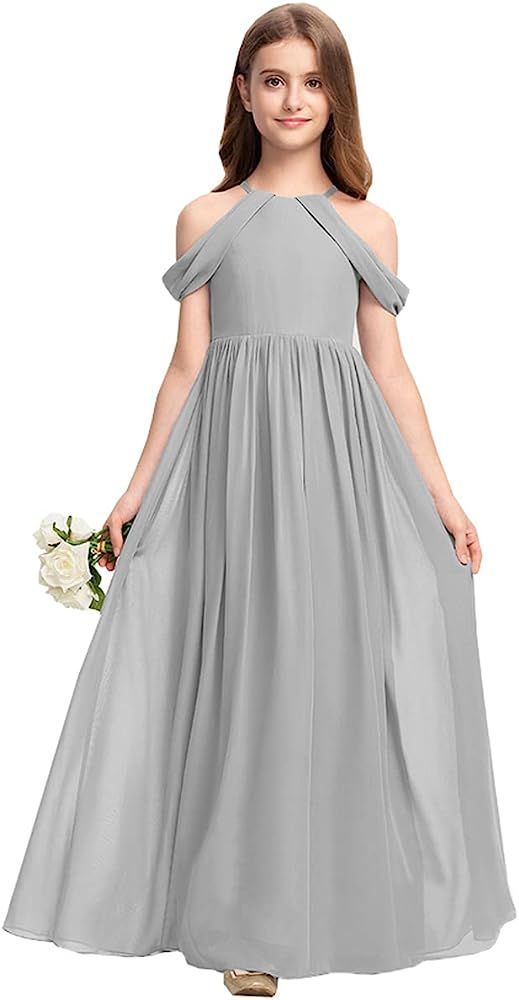 M_RAC Off-Shoulder Junior Bridesmaid Dresses Long Wedding Flower Girl Dress for Teen Girls Party ... | Amazon (US)