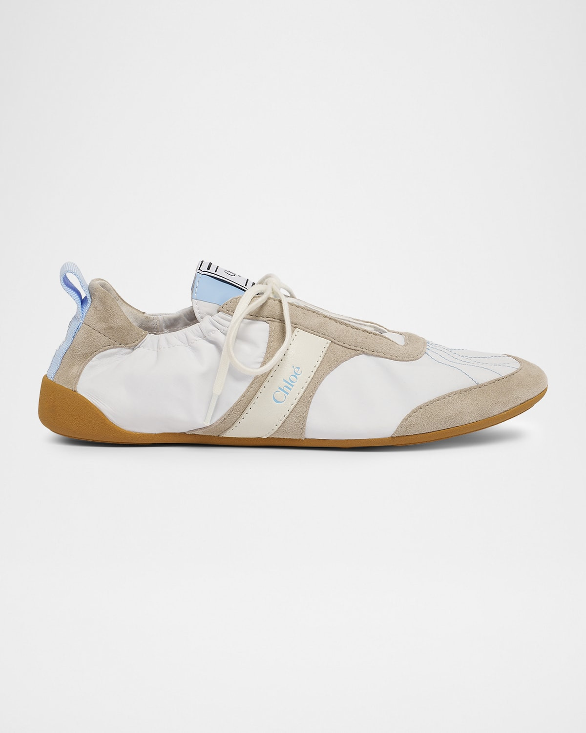 Kick Mixed Leather Low-Top Sneakers | Neiman Marcus