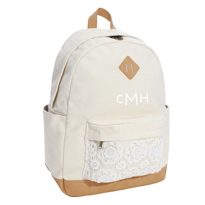 Northfield Solid Cream Crochet Backpack | Pottery Barn Teen