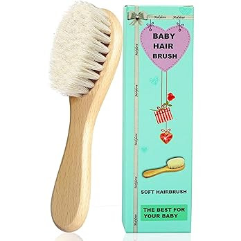 Wooden Baby Hair Brush for Newborns & Toddlers, Super Soft Goat Bristles Hair Brush, Toddler Hair... | Amazon (US)