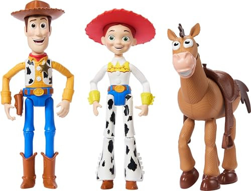 Mattel Disney Pixar Storytellers Toy Story 3-Pack of Woody, Jessie & Bullseye, 4-inch Authentic Posable Figures, Key Character Collectibles | Amazon (US)