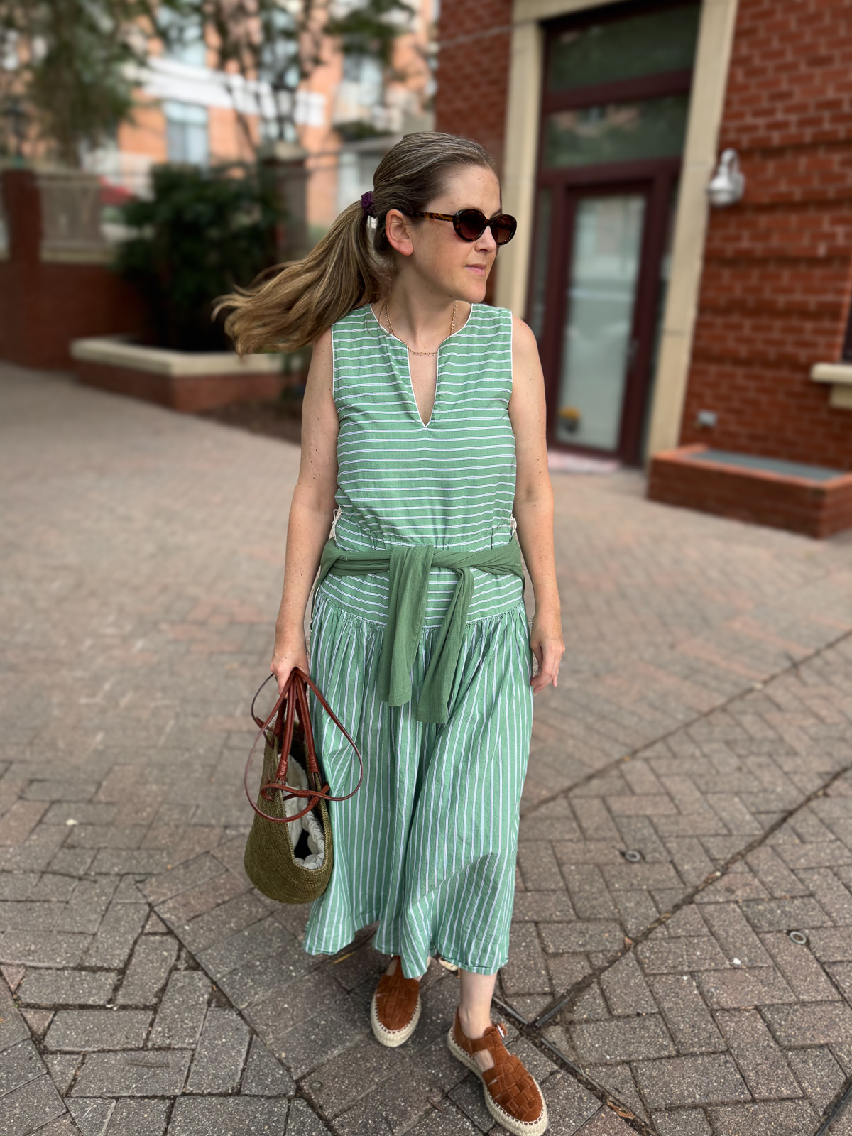 The dress I've been wearing on weekends all summer - love to tie a cotton sweater or linen button up around my waist in case I need an extra layer 

 #LTKdayinmylife #LTKSeasonal #LTKOver40