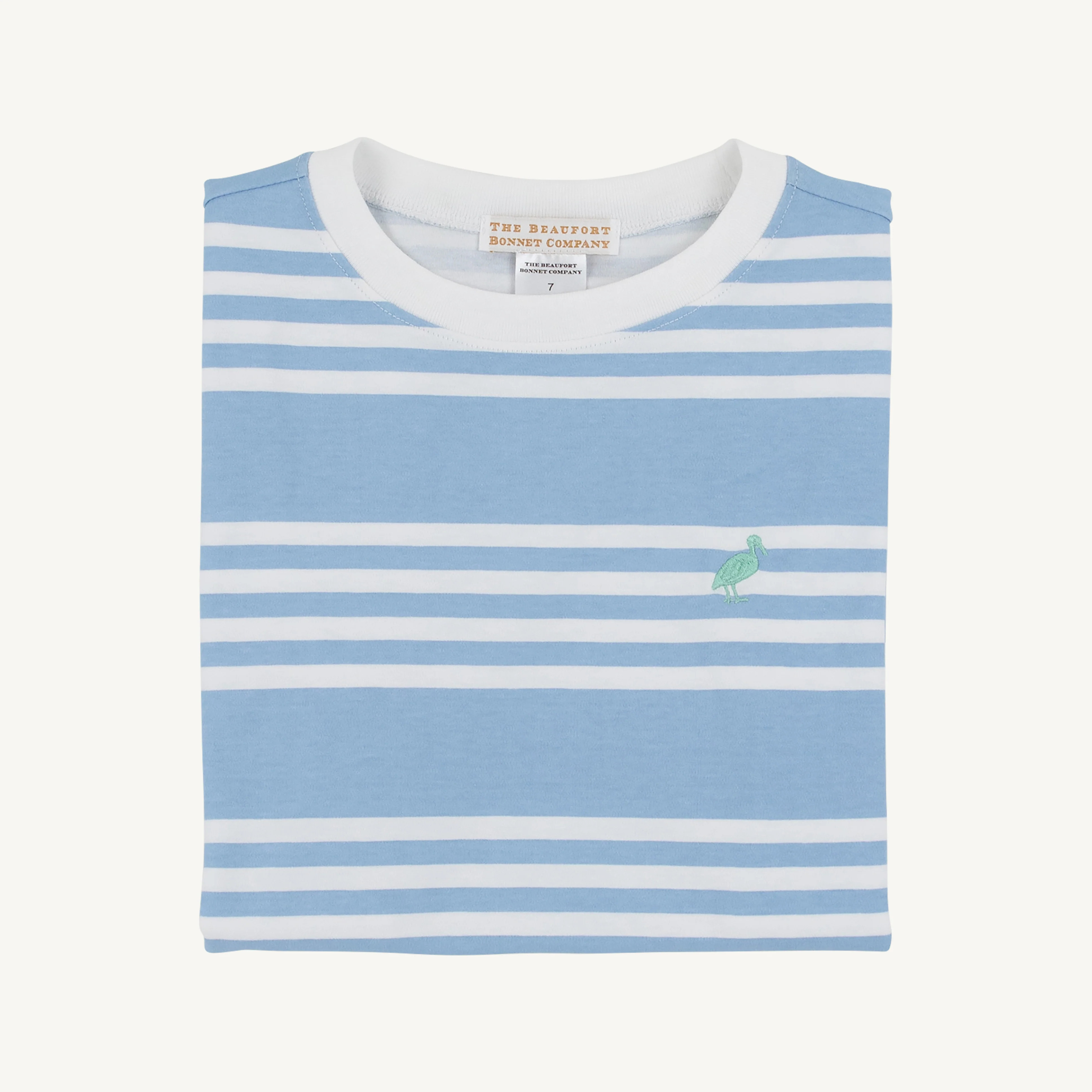 Carter Crewneck - Saddle Ridge Stripe (Sarasota Sky) with Gibson Islan | The Beaufort Bonnet Company