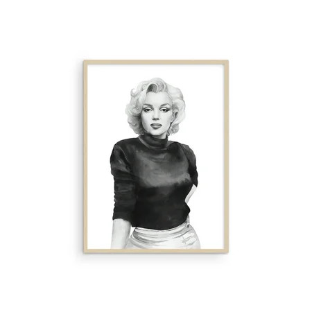Marilyn Monroe Poster Marilyn Monroe Wall Art - By Haus and Hues Black and White Marilyn Monroe Pict | Walmart (US)