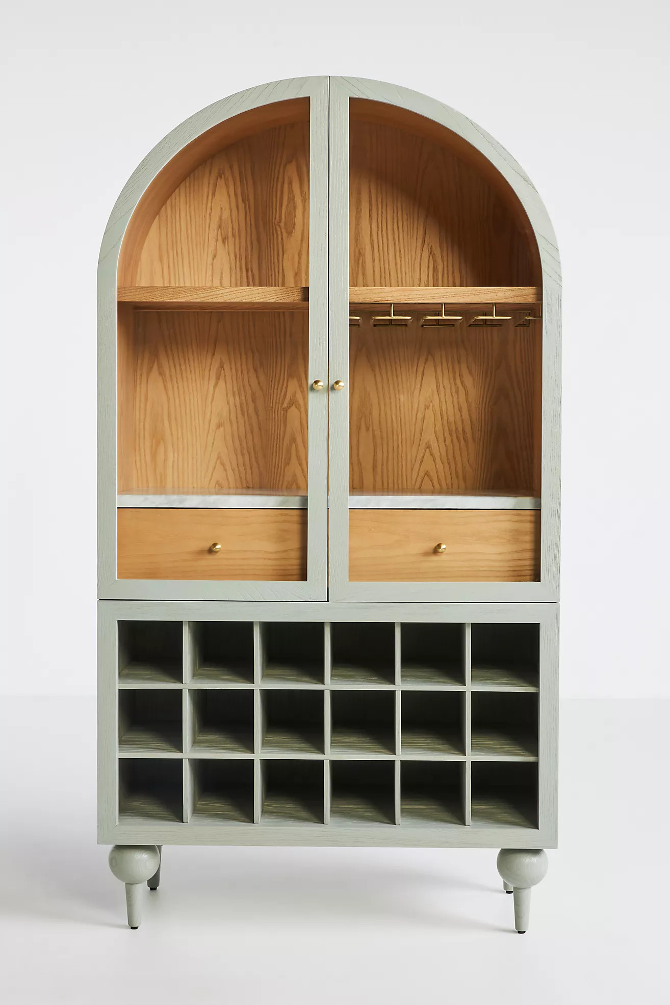 The Fern Marble Top Bar Cabinet | Anthropologie (US)