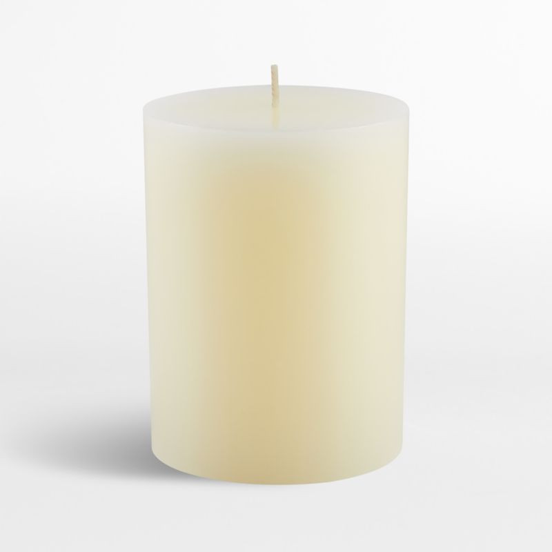 Ivory Pillar Candle 3"x4" + Reviews | Crate & Barrel | Crate & Barrel
