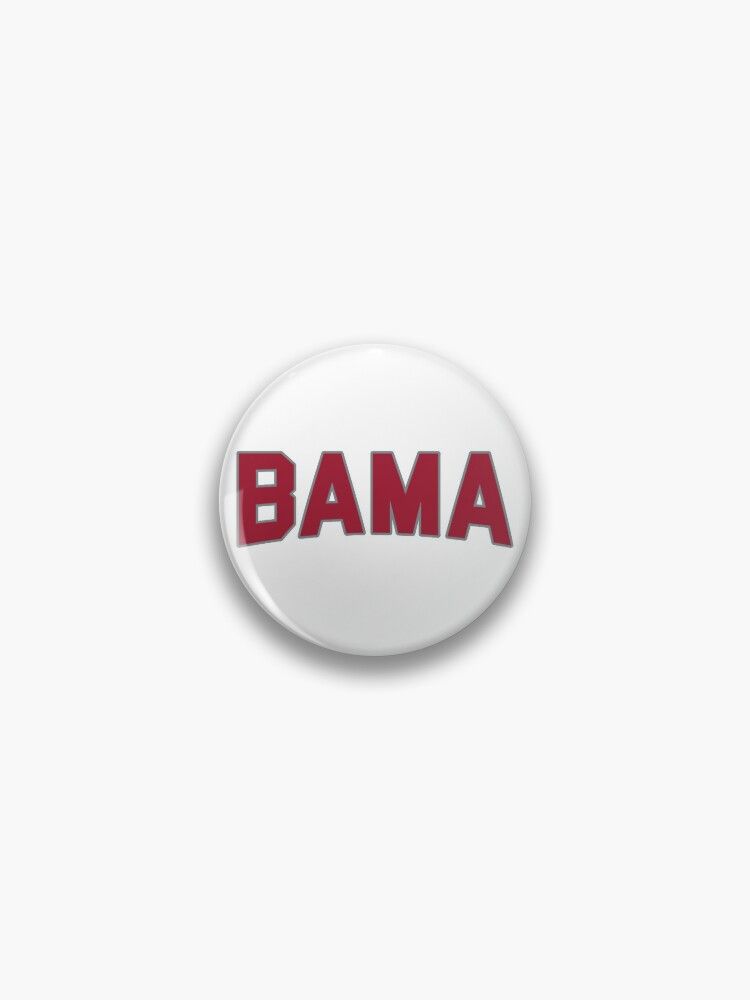Bama Collegiate Block Pin | Redbubble (US)