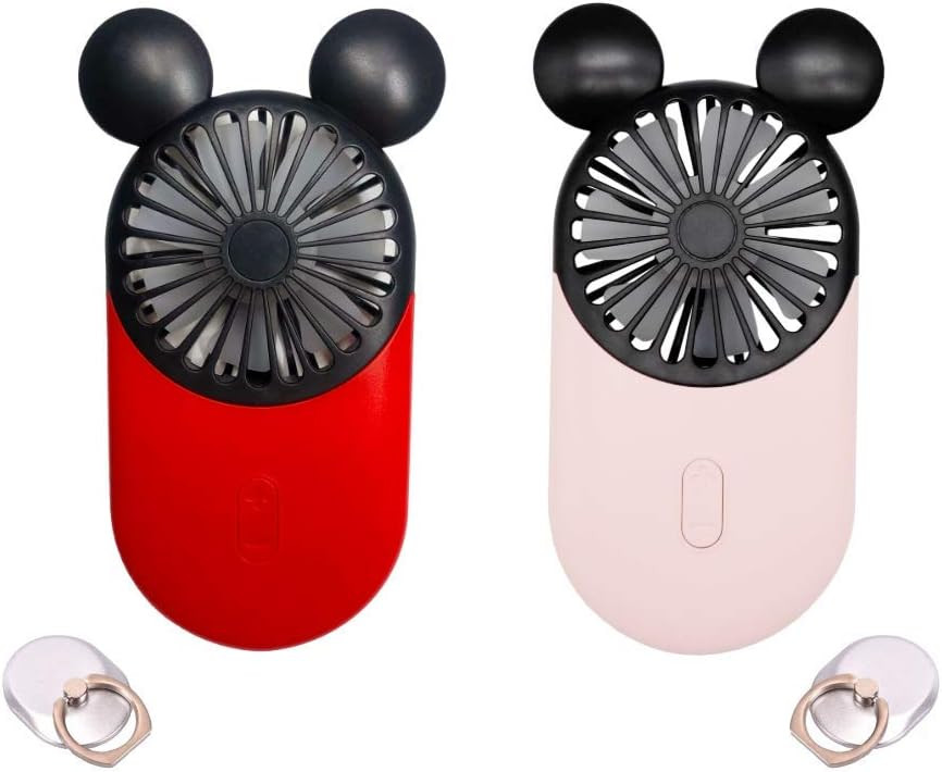 DecoLife Cute Mickey Personal Mini Fan, Handheld & Portable USB Rechargeable Fan with Beautiful L... | Amazon (US)