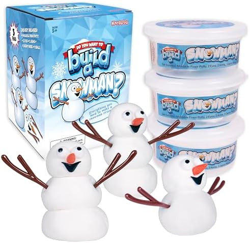 Kangaroo 3 Pack Build a Snowman Kit Snowballs Toys for Kids Stocking Stuffers - Snow Play Winter ... | Amazon (US)