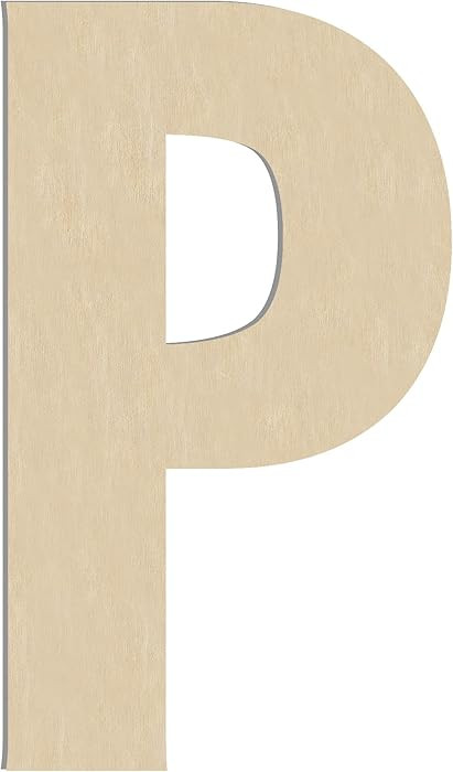 HILAZA 17 Inch Large Wooden Letter P, 1/4 in Thick Big Wood Letter for Wall Decor Crafts | Amazon (US)