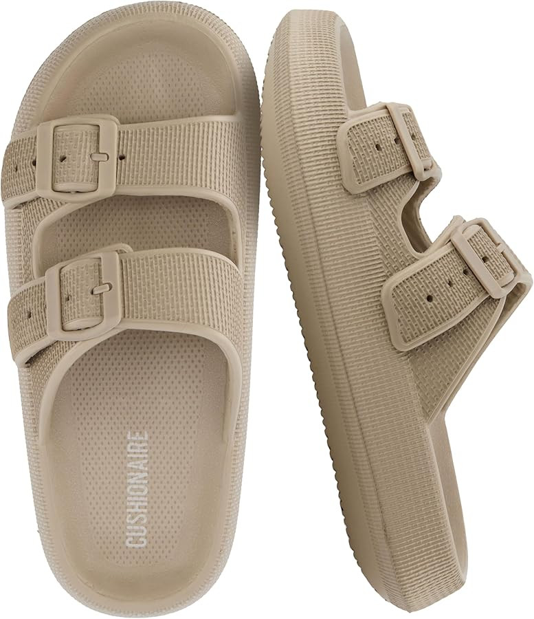 CUSHIONAIRE Fame Pillow Recovery Sandals for Women, Adjustable Double Buckle Waterproof EVA Cloud... | Amazon (US)