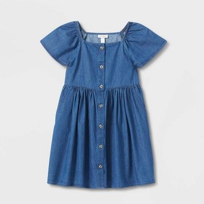 Girls' Short Sleeve Woven Dress - Cat & Jack™ | Target