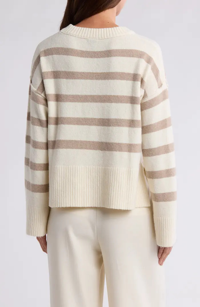 Stripe Wide Sleeve Crop Sweater | Nordstrom Rack