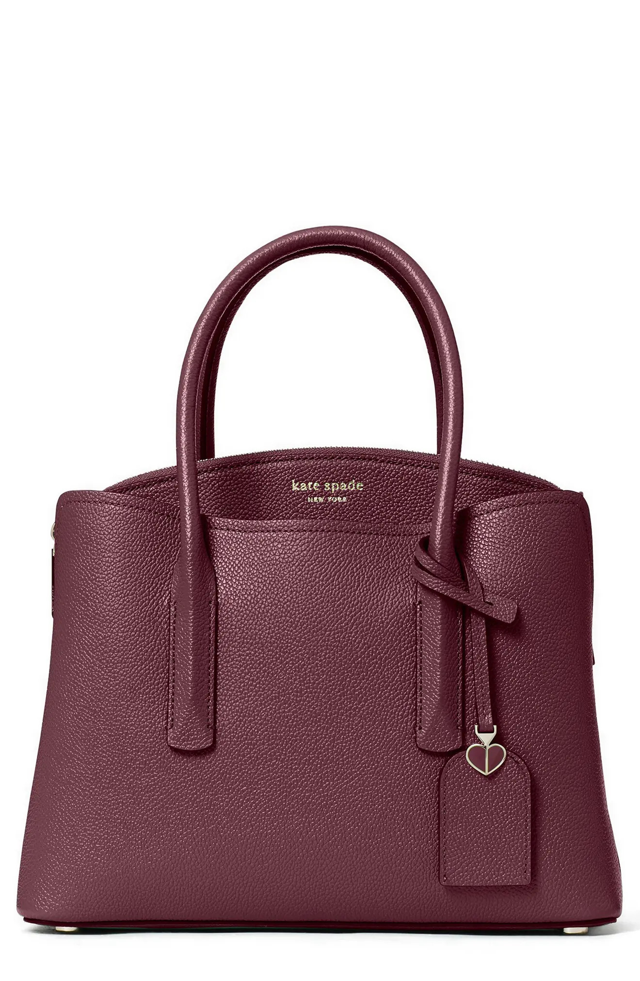 Kate Spade New York Medium Margaux Leather Satchel - Red | Nordstrom