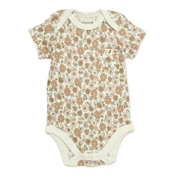 easy-peasy Baby Girl Short Sleeve Print Bodysuit, Sizes 0/3M-24M - Walmart.com | Walmart (US)