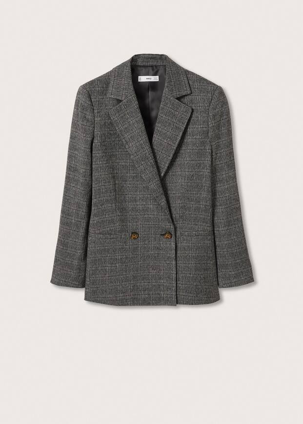 Check Structured blazer | MANGO (US)